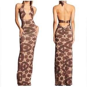 I.AM.GIA EVIE DRESS - TAN TIE DYE